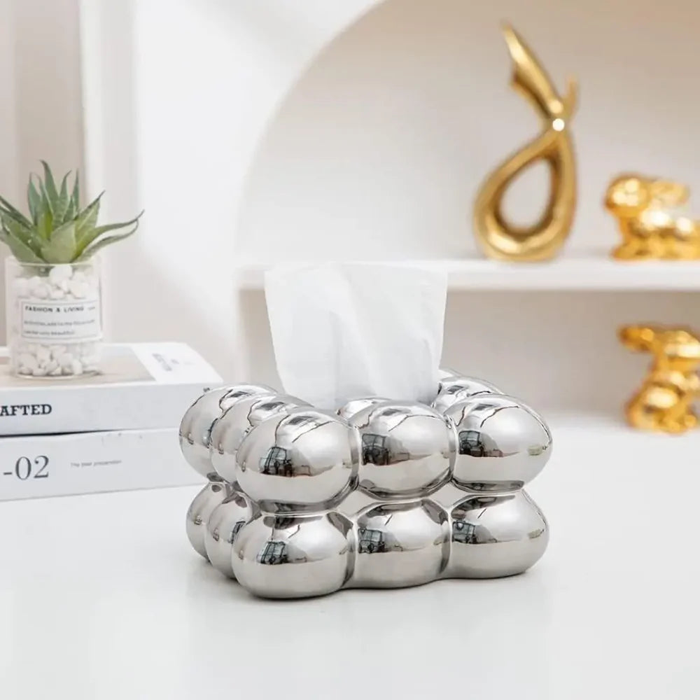 Bubble Ceramic Tissue Box Holder