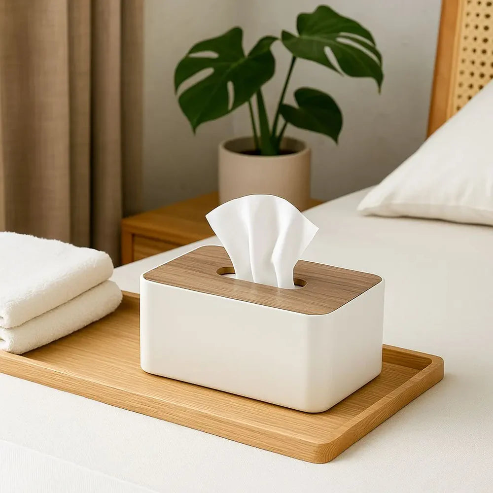 Oval cutout detail showing easy tissue dispensing